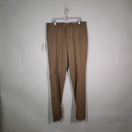 NWT Mens Chicago Fit Stretch Waistband Knee Lining Flat Front Chino Pants Sz 38