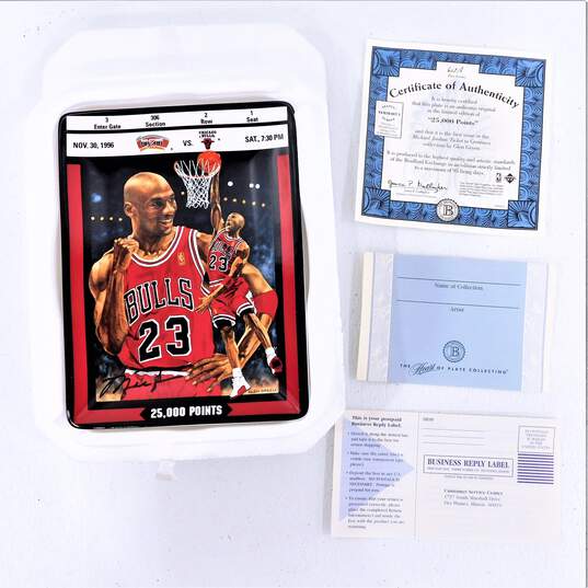 Michael Jordan "25,000 Points" Commemorative Plate w/ COA image number 1