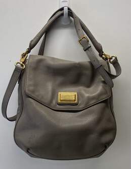 Marc By Marc Jacobs Leather Q Hobo Satchel Grey