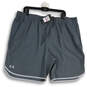 NWT Mens Gray Slash Pocket Elastic Waist Drawstring Athletic Shorts Sz 2XL image number 1