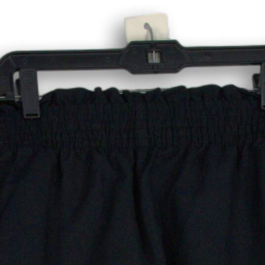 NWT Womens Black Elastic Waist Flat Front Utility Shorts Size Medium image number 4