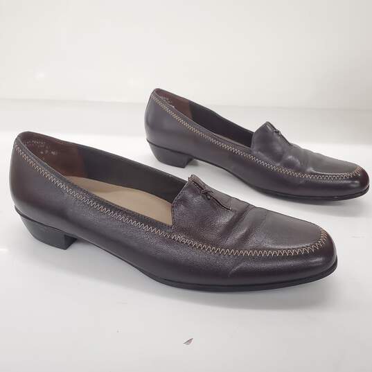 Munro Lauren Brown Leather Loafers Women's Size 11M image number 3
