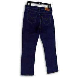 Womens Blue Denim Classic Medium Wash Pockets Straight Leg Jeans Size 6 alternative image