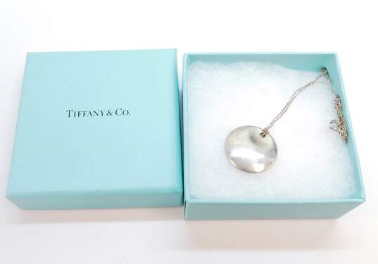 Tiffany & Co. 925 Elsa Peretti Disc Necklace 13.2g image number 1