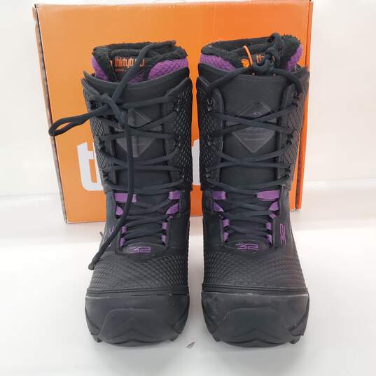 ThirtyTwo Women's TM-3 Black/Purple Snowboard Boots Size 7.5 + Heel Hold Kit image number 2