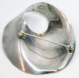 Artisan Taxco Sterling Silver Free Flowing Infinity Loop Brooch 17.5g alternative image