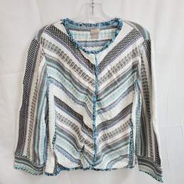 Chico's Long Sleeve Knit Button Up Jacket Women's Size 2(Large)