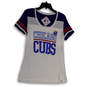 NWT Womens Blue White Chicago Cubs Short Sleeve Pullover T-Shirt Size M image number 1
