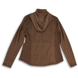 Tek Gear Womens Brown Animal Print Hooded Long Sleeve Full-Zip Jacket Size XL alternative image