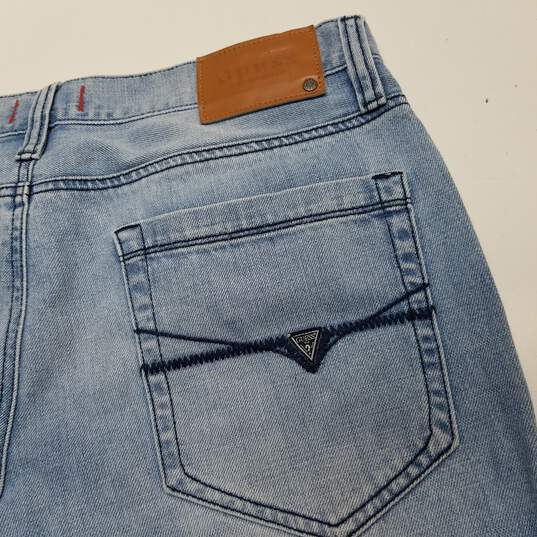 Mens Blue Medium Wash Mid Rise Halsted Fit Denim Tapered Jeans Size 32x32 image number 6