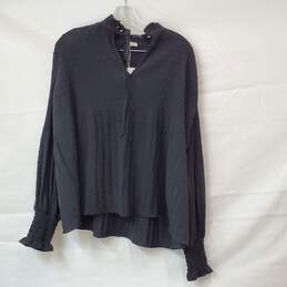 Max Studio Black Pleated Blouse Size Extra Small