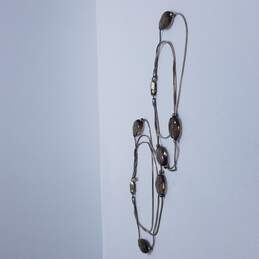 Sterling Silver Faceted Gemstone 3-Strand Bracelet Bundle 2pcs 15.4g DAMAGED