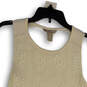Womens Beige Lace Sleeveless Round Neck Pullover Tank Top Size XS image number 3