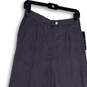 NWT Womens Blue White Flat Front Slash Pockets Wide Leg Ankle Pants 12 image number 3