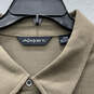 NWT Mens Brown Long Sleeve Collared Front Pocket Button Polo Shirt Size 3XB image number 3