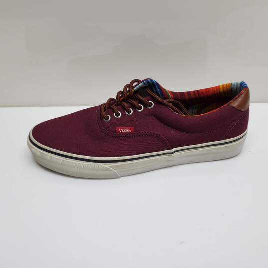 Vans Off The Wall Men Maroon Lace Up Low Top Comfort Skate Shoes Size 9.5 image number 2