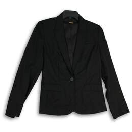 J.Crew Mens Black Notch Lapel Single Breasted One-Button Blazer Size 4
