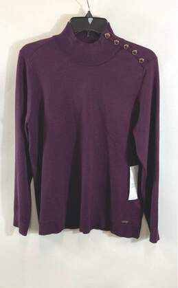 Calvin Klein Purple Sweater - Size Large