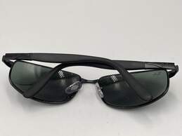 Mens RB3254 Polished Gunmetal Full Rim Crystal Green Lens Wraps Sunglasses alternative image