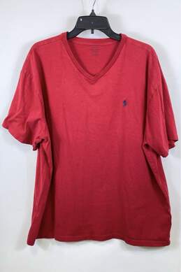 Polo Ralph Lauren Mens Red Cotton Short Sleeve Pullover T-Shirt Size 2XL