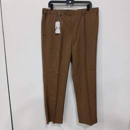 Peter Christian Men's Brown Wool/Silk Dress Pants Size 39 x 29 with Tag
