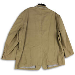 NWT Mens Beige Notch Lapel Pockets Long Sleeve One Button Blazer Size 56R alternative image