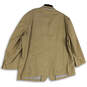 NWT Mens Beige Notch Lapel Pockets Long Sleeve One Button Blazer Size 56R image number 2