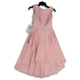 NWT Womens Pink Round Neck Sleeveless Back Cutout A-Line Dress Size 6