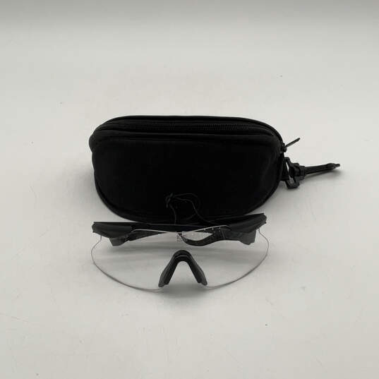 Mens Clear Lens ANSI Z87 Adjustable Strap Safety Work Glasses With Case image number 1