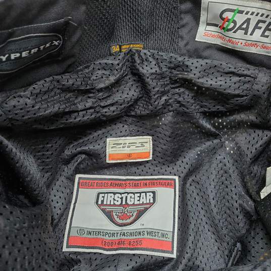 MEN'S FIRSTGEAR BLACK 100% PU COATED NYLON MOTORCYCLE PANT SIZE 34 image number 3