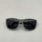 Mens Gray Lightweight Full Rim Water Friendly Square Sunglasses w/ Dust Bag image number 2