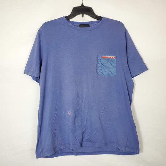 Prada Men Blue Pocket T Shirt XXL image number 1