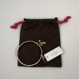 Designer Kate Spade Gold-Tone Rhinestone Round Bangle Bracelet w/ Dust Bag alternative image