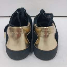 Michael Kors Women's Black Suede Gold Tone Toe Sneakers Size 9 alternative image