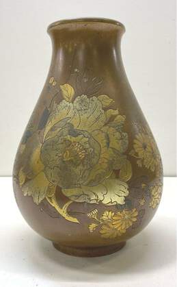 Meiji Japanese Vase 10 in Tall Enameled Bronze Artist Signed Vase