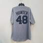 Majestic Mens Gray Minnesota Twins Torii Hunter #48 MLB Jersey Size XL image number 2