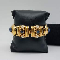 Joan Rivers Gold Tone Asst. Gemstone Statement 7 1/2" Bracelet 74.4g alternative image