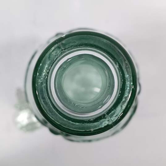Vintage Green Glass Embossed Decanter image number 3
