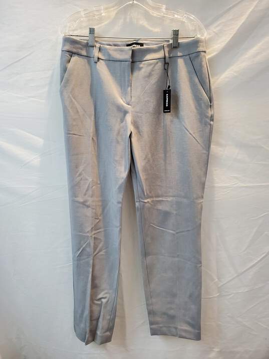Express Gray Columnist Ankle Mid Rise Stretch Pants Women's Size 12R NWT image number 1