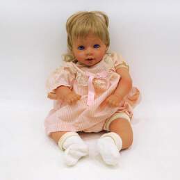 1993 Pat Secrist Realistic Reborn Baby Doll Blonde Hair Purple Blue Violet Eyes