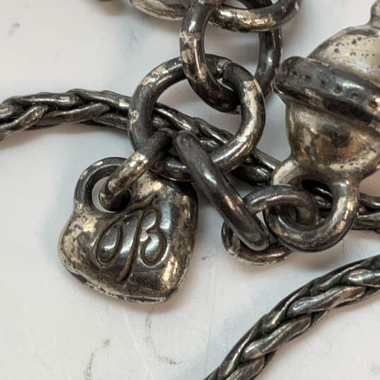 Designer Brighton Metra Silver-Tone Reversible Heart Shape Pendant Necklace image number 4