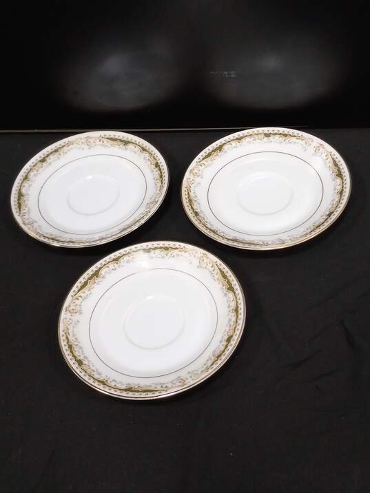 Bundle of 6 White Signature Collection Queen Anne China Saucers image number 4