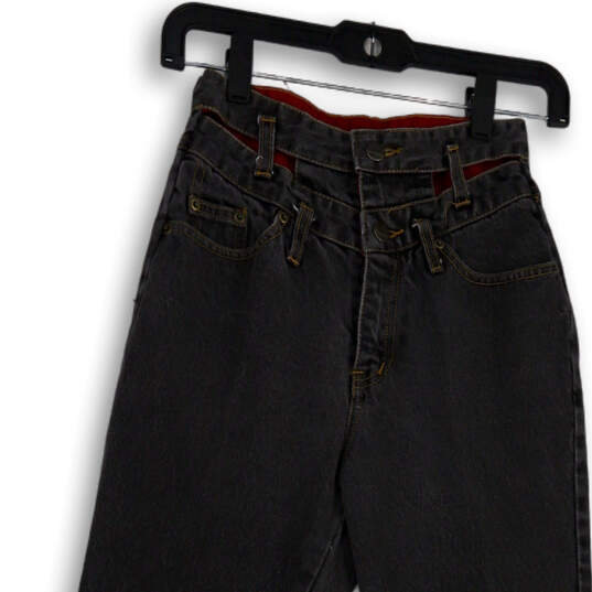 Womens Gray Denim Medium Wash Pockets Stretch Skinny Leg Jeans Size 5/6 image number 3