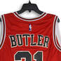 Mens Red Chicago Bulls Jimmy Butler #21 Basketball Pullover Jersey Size M image number 4