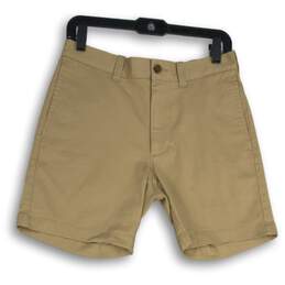 NWT J. Crew Womens Khaki Beige Flat Front Slash Pockets Chino Shorts Size 29