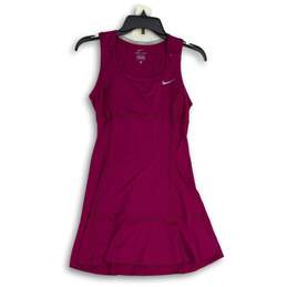 Nike Womens Magenta Scoop Neck Sleeveless Short Tennis Mini Dress Size S