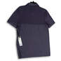NWT Mens Blue Short Sleeve Spread Collar Button Front Polo Shirt Size M image number 4