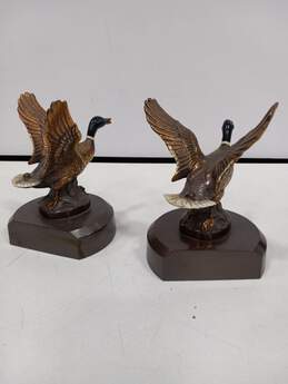Vintage Canadian Goose Cast Bronze Bookends alternative image