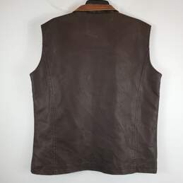 Unbranded Men Brown Leather Vest SZ NA alternative image