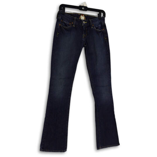 Womens Blue Medium Wash Pockets Stretch Denim Bootcut Leg Jeans Size 0/25 image number 1